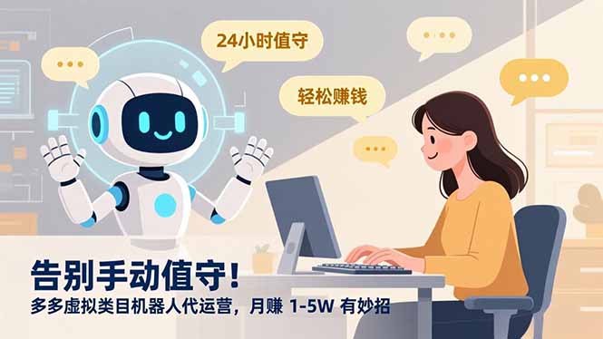 （16921期）告别手动值守！多多虚拟类目机器人代运营，月赚 1-5W 有妙招-九节课