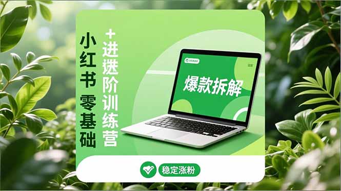 (16801期)小红书零基础+高阶训练营:安全养号、爆款拆解、长效运营,实现稳定涨粉与变现-九节课