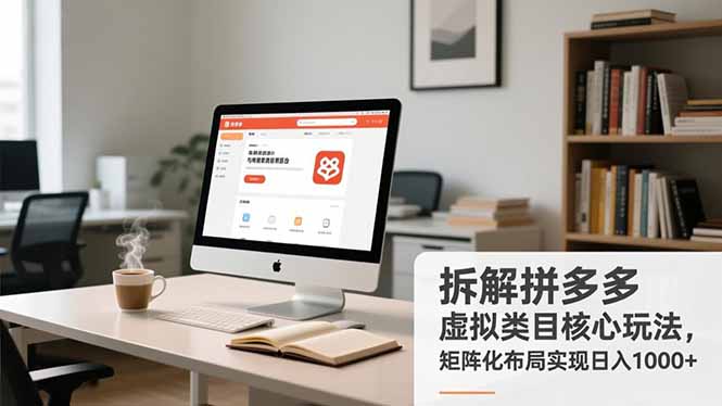 （16906期）拆解拼多多虚拟类目核心玩法，矩阵化布局实现日入1000+-九节课