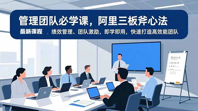 （16929期）管理团队必学课，阿里三板斧心法、绩效管理、团队激励，即学即用，快速打造高效能团队-九节课