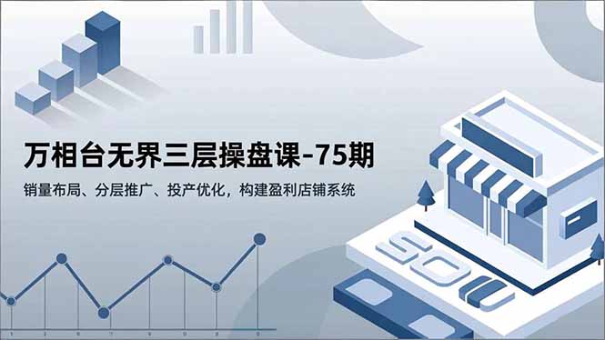 （16769期）万相台无界三层操盘课-75期，销量布局、分层推广、投产优化，构建盈利店铺系统-九节课
