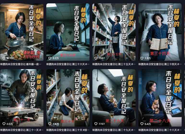 图片[2]-十个作品涨粉近20W！用AI制作末日安全日记连载，日入4位数，评论区爆肝求更新（附详细步骤）-九节课