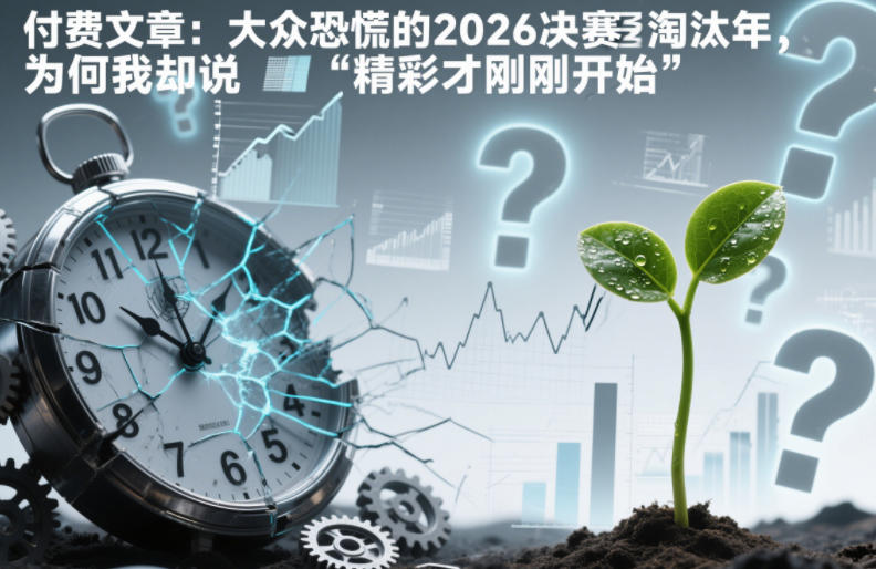 付费文章：大众恐慌的2026决赛淘汰年，为何我却说“精彩才刚刚开始”？-九节课