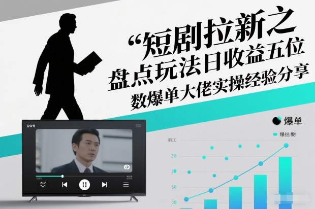 短剧拉新之盘点玩法日收益五位数爆单大佬实操经验分享-九节课