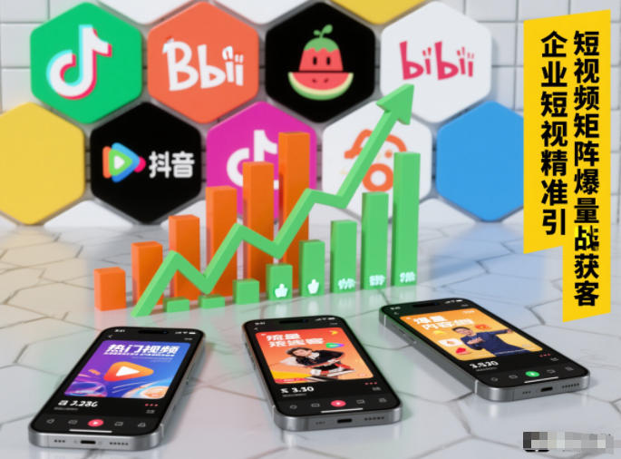 企业短视频精准引流矩阵获客,短视频矩阵爆量战法-九节课