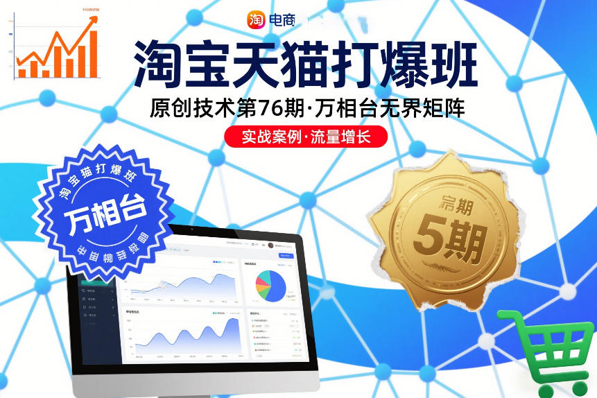 淘宝天猫打爆班原创技术第76期，万相台无界矩阵-九节课