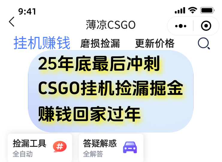 用CSGO游戏挂机捡漏掘金赚钱掘金,一部手机轻松日入500+-九节课