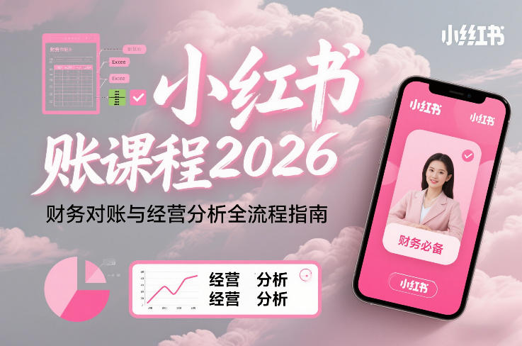 小红书对账课程2026，财务对账与经营分析全流程指南-九节课