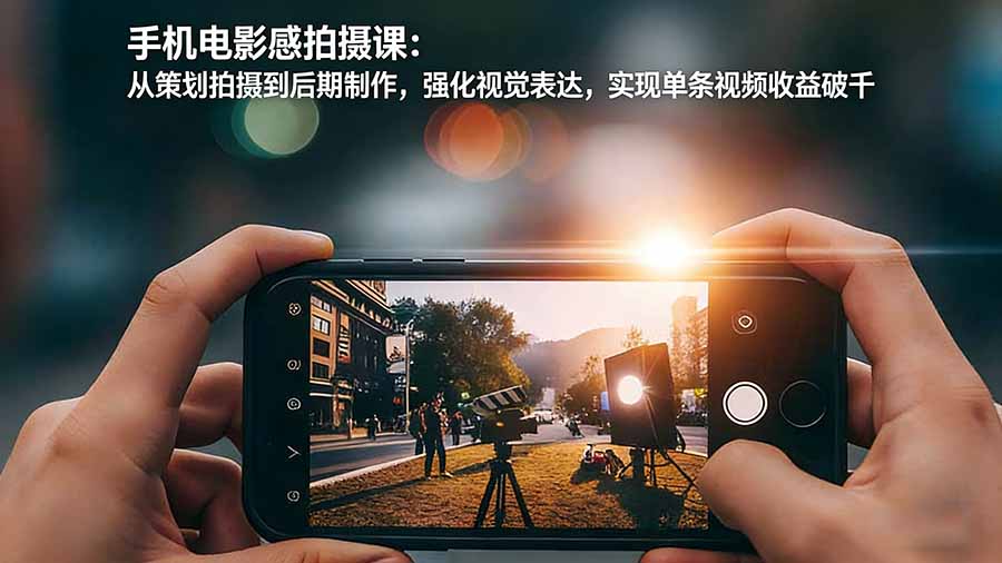 （17273期）手机电影感拍摄课：从策划拍摄到后期制作，强化视觉表达，实现单条视频收益破千-九节课