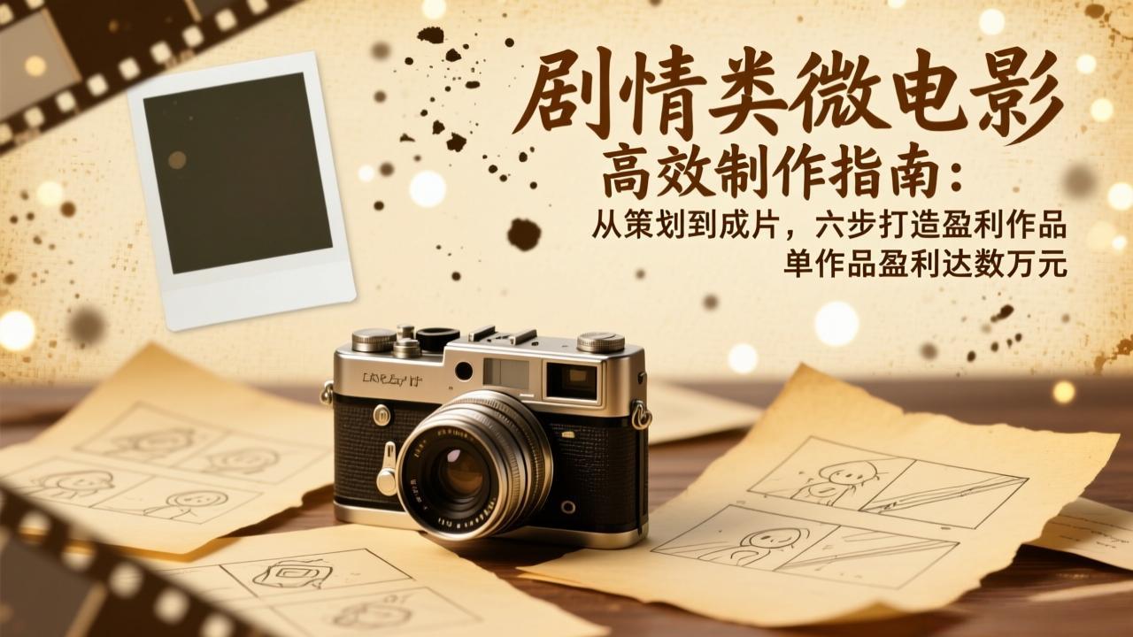 （17086期）剧情类微电影高效制作指南：从策划到成片，六步打造盈利作品，单作品盈利达数万元-九节课