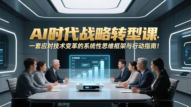 （16990期）AI时代战略转型课：一套应对技术变革的系统性思维框架与行动指南！-九节课