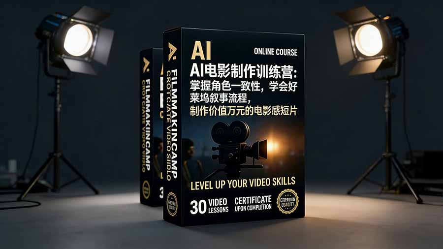 (17223期)AI电影制作训练营:掌握角色一致性,学会好莱坞叙事流程,制作价值万元的电影感短片-九节课