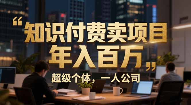 （17134期）从0到年入百万：超级个体实战心得公开，个人IP×精准引流×成交系统全拆解-九节课