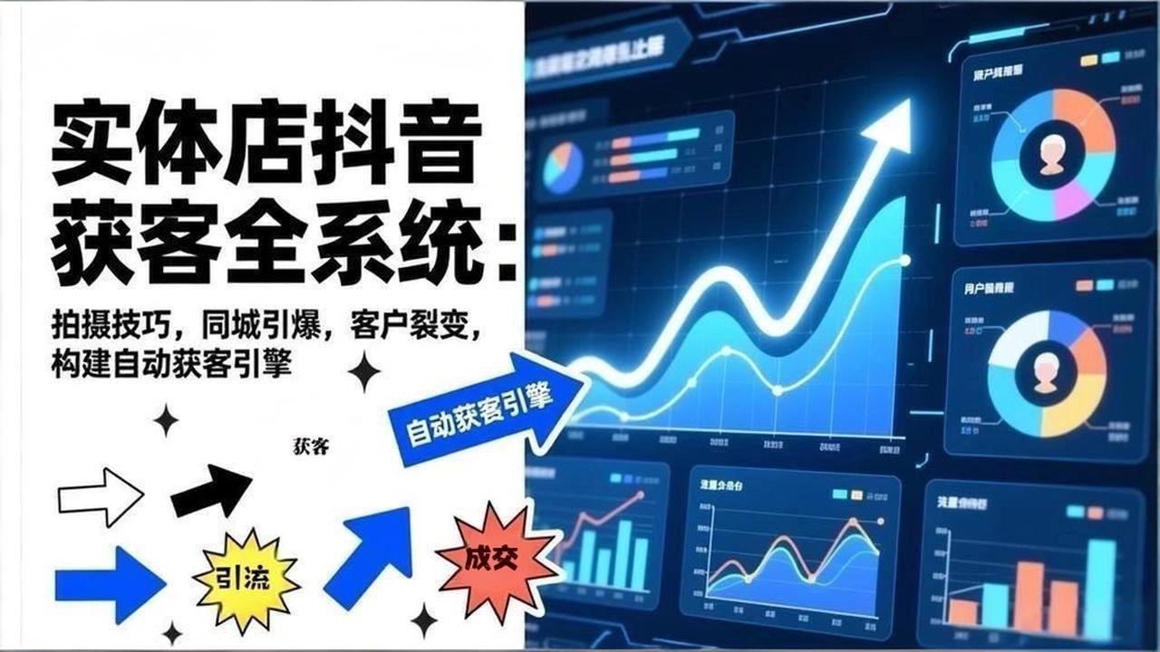 （17090期）2026实体店抖音获客全系统：拍摄技巧，同城引爆，客户裂变，构建自动获客引擎-九节课