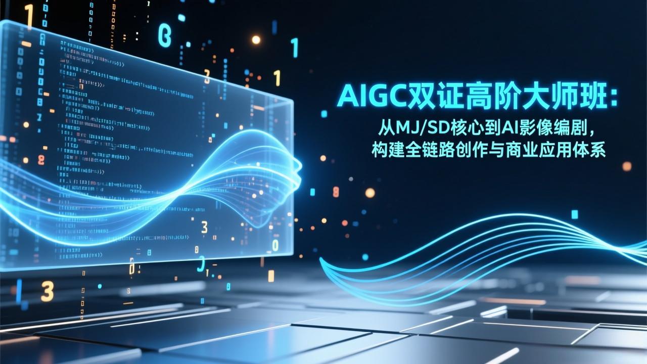 （17198期）AIGC双证高阶大师班：从MJ/SD核心到AI影像编剧，构建全链路创作与商业应用体系-九节课