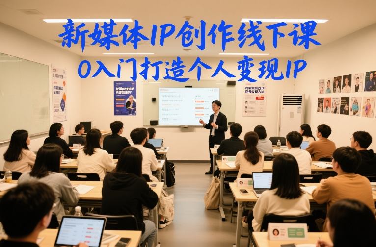 新媒体IP创作线下课,0入门打造个人变现IP-九节课