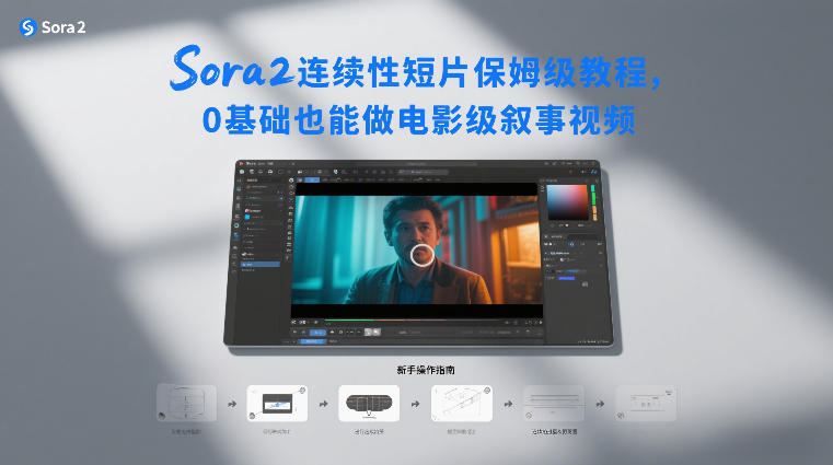 Sora2连续性短片保姆级教程，0基础也能做电影级叙事视频-九节课