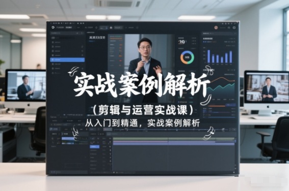 剪辑与运营实战课，从入门到精通，实战案例解析（更新2026）-九节课