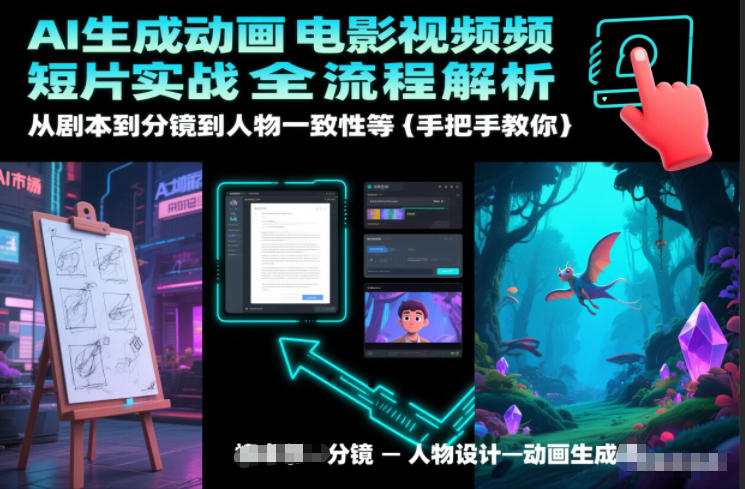 AI生成动画电影视频短片实战全流程解析，从剧本到分镜到人物一致性等手把手教你-九节课