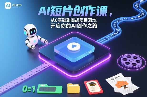 AI短片创作课，从0基础到实战项目落地，开启你的AI创作之路-九节课