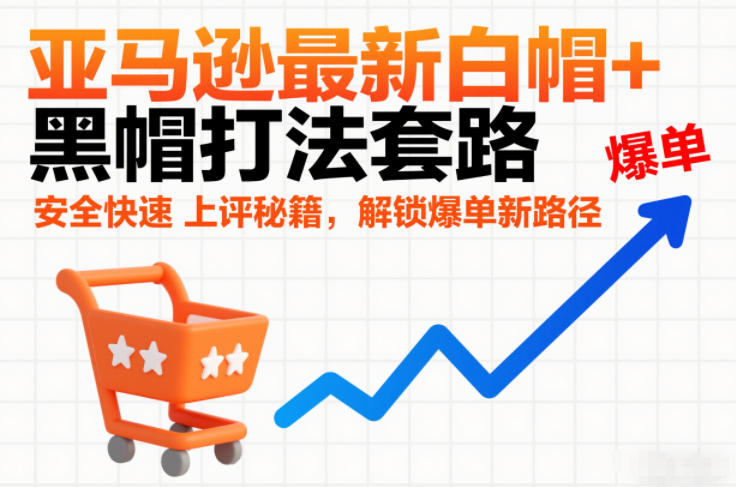 亚马逊最新白帽+黑帽打法套路，安全快速上评秘籍，解锁爆单新路径-九节课