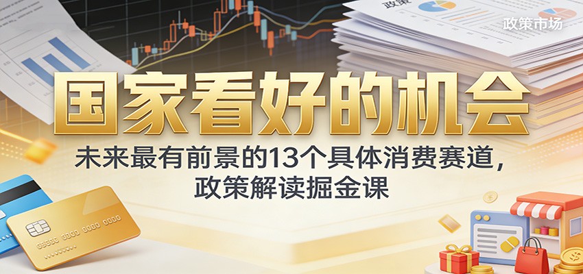公众号付费文章：国家看好的机会，未来最有前景的13个具体消费赛道，政策解读掘金课-九节课