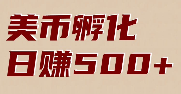 美币孵化项目：电脑全自动挂机赚美金，小白轻松上手-九节课