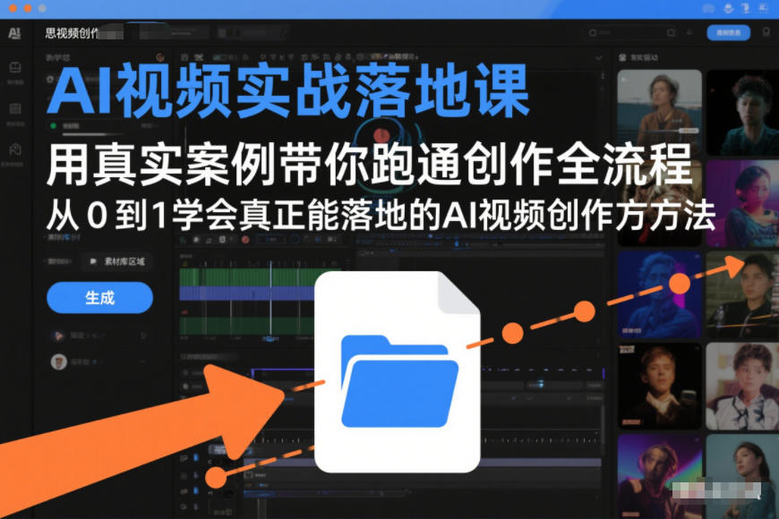 AI视频实战落地课，用真实案例带你跑通创作全流程，从0到1学会真正能落地的AI视频创作方法-九节课