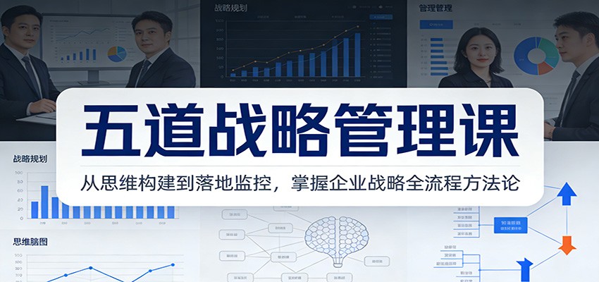 五道战略管理课:从思维构建到落地监控,掌握企业战略全流程方法论-九节课