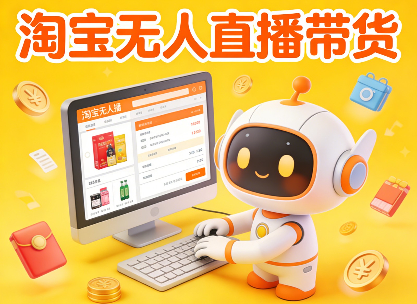淘宝无人直播带货，24小时自动卖货，月佣金1W+，不违规不封号，不用露脸-九节课