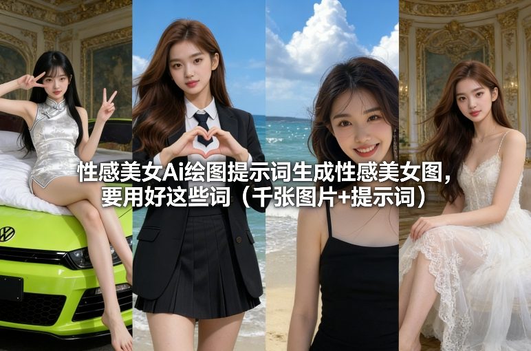 性感美女Ai绘图提示词生成性感美女图，要用好这些词（千张图片+提示词）-九节课