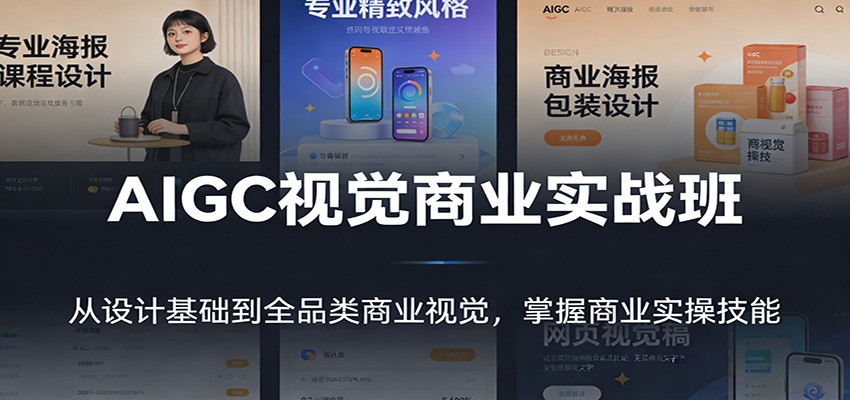 AIGC视觉商业实战班:从设计基础到全品类商业视觉,掌握商业实操技能-九节课