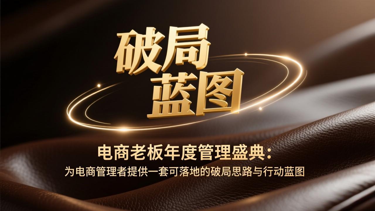 （17374期）电商老板年度管理盛典：为电商管理者提供一套可落地的破局思路与行动蓝图-九节课