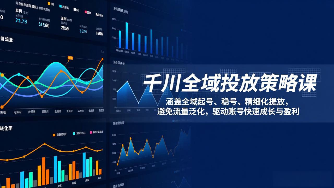 (17285期)千川全域投放策略课:涵盖全域起号、稳号、精细化投放,避免流量泛化,驱动账号快速成长与盈利-九节课