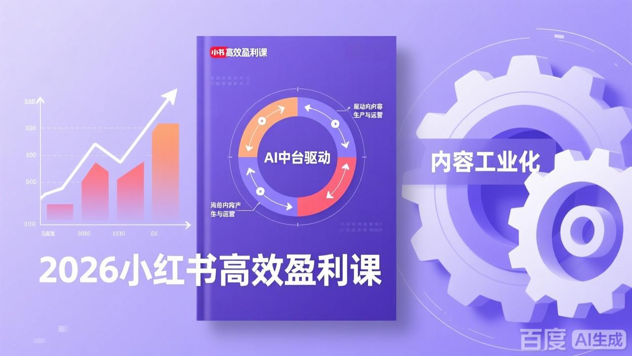 （17291期）2026小红书高效盈利课，流量双引擎+内容工业化+AI中台驱动，构建可复制的千万级营收模型-九节课