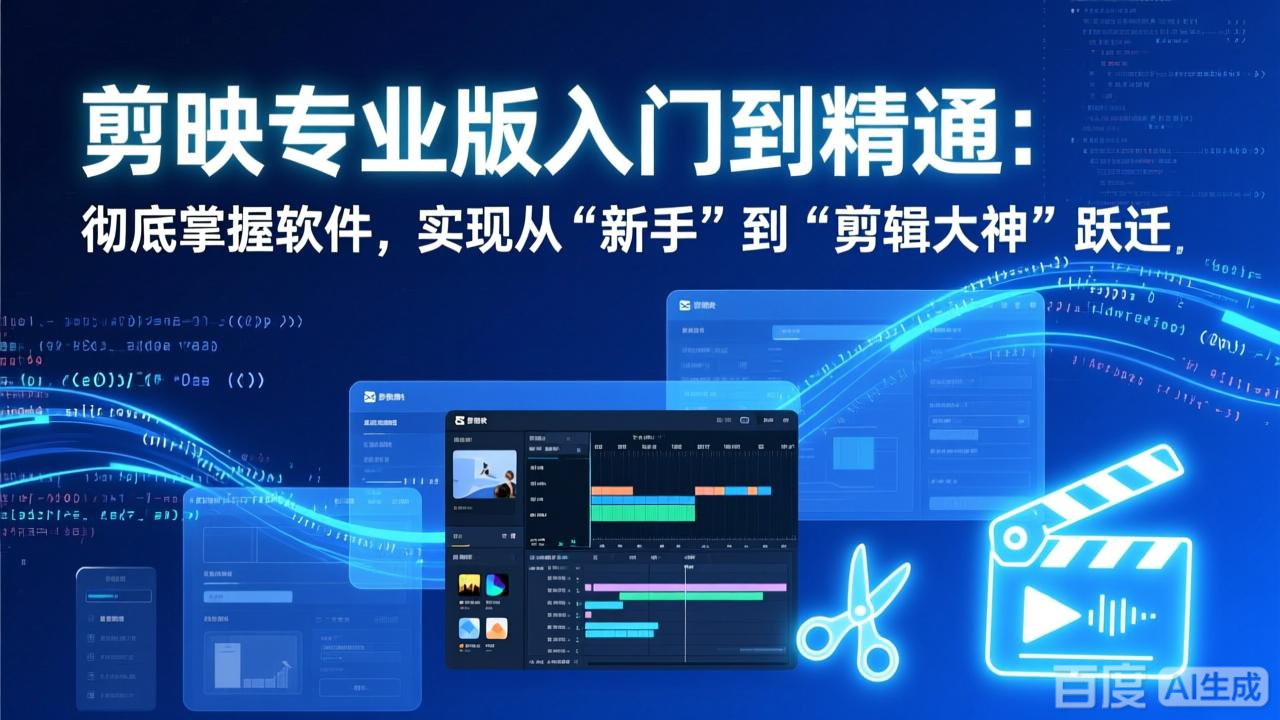 （17321期）剪映专业版入门到精通：彻底掌握软件，实现从“新手”到“剪辑大神”跃迁-九节课
