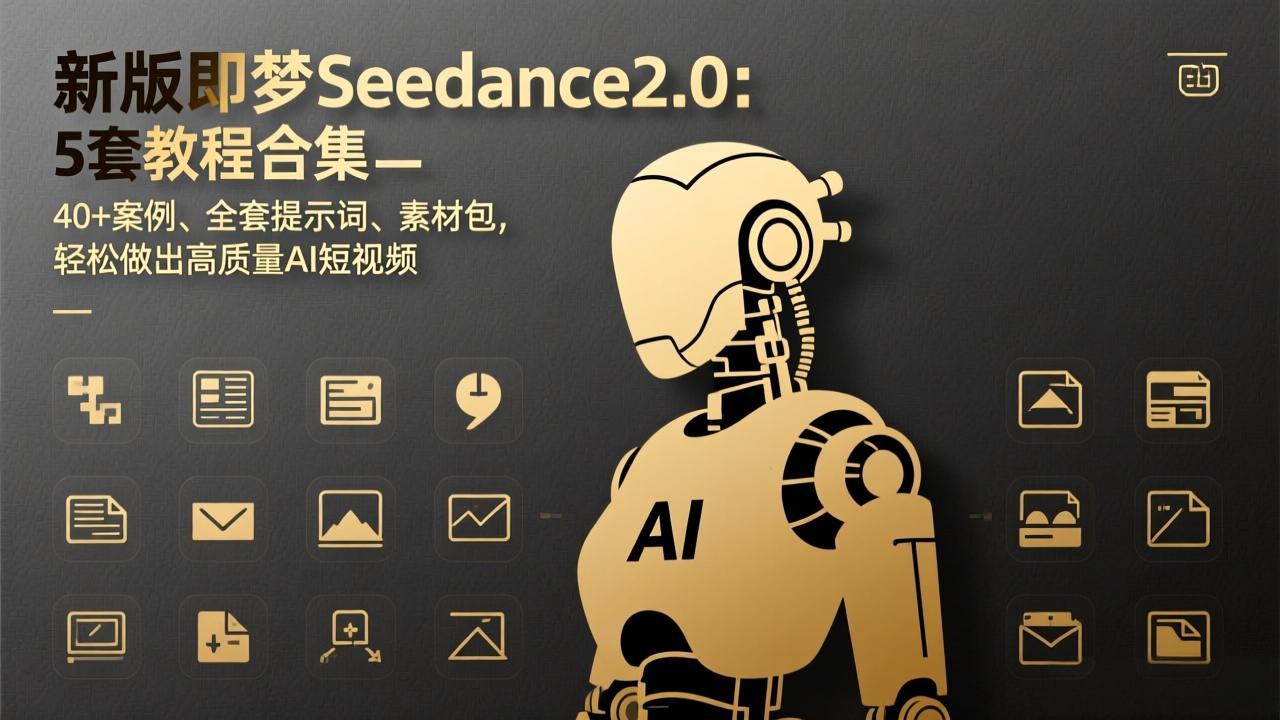 （17398期）新版即梦Seedance2.0：5套教程合集，40+案例、全套提示词、素材包，轻松做出高质量AI短视频-九节课