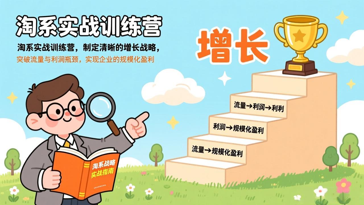 （17325期）淘系实战训练营(更新)，制定清晰的增长战略，突破流量与利润瓶颈，实现企业的规模化盈利-九节课