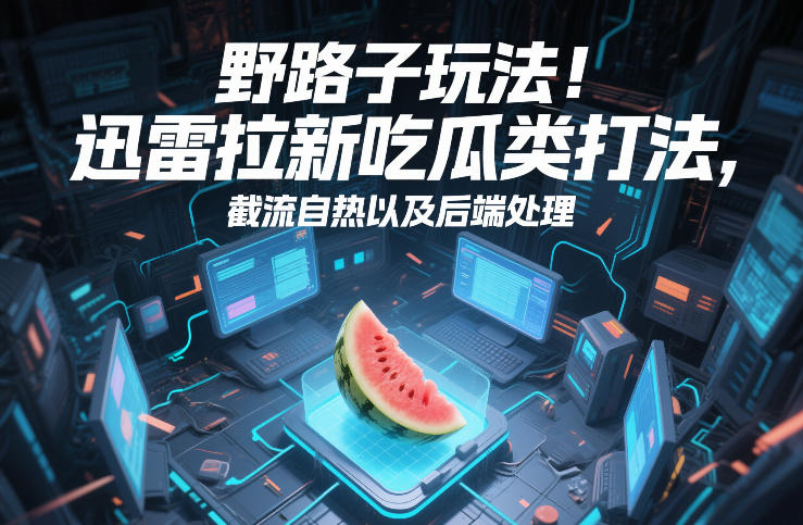 野路子玩法！迅雷拉新吃瓜类打法，截流自热以及后端处理-九节课