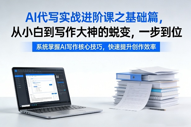 AI代写实战进阶课之基础篇，从小白到写作大神的蜕变，一步到位【揭秘】-九节课