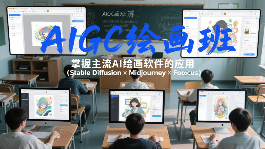 AIGC绘画班，掌握主流Ai绘画软件的应用（Stable Diffusion x Midjourney x Fooocus）-九节课