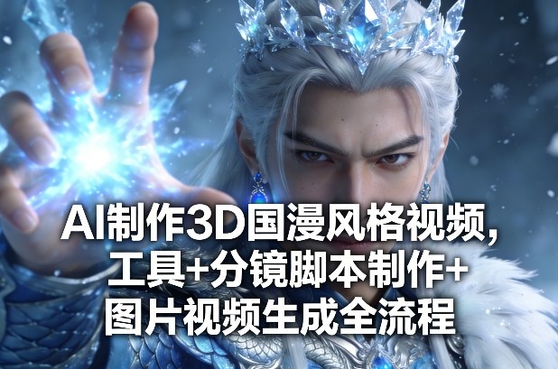 AI制作3D国漫风格视频，工具+分镜脚本制作+图片视频生成全流程-九节课