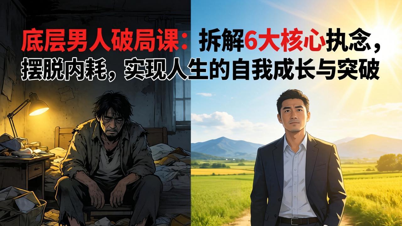 （17747期）付费文章：底层男人破局课：拆解 6 大核心执念，摆脱内耗，实现人生的自我成长与突破-九节课