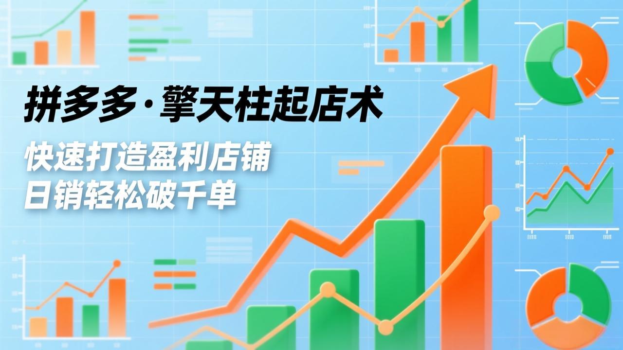 (17715期)拼多多·擎天柱起店术3.0(更新),爆流布局、利润起飞、不断流,快速打造盈利店铺,日销破千单-九节课