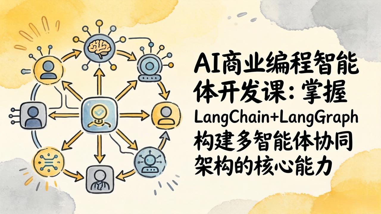 （17608期）AI商业编程智能体开发课：掌握LangChain+LangGraph构建多智能体协同架构的核心能力-九节课
