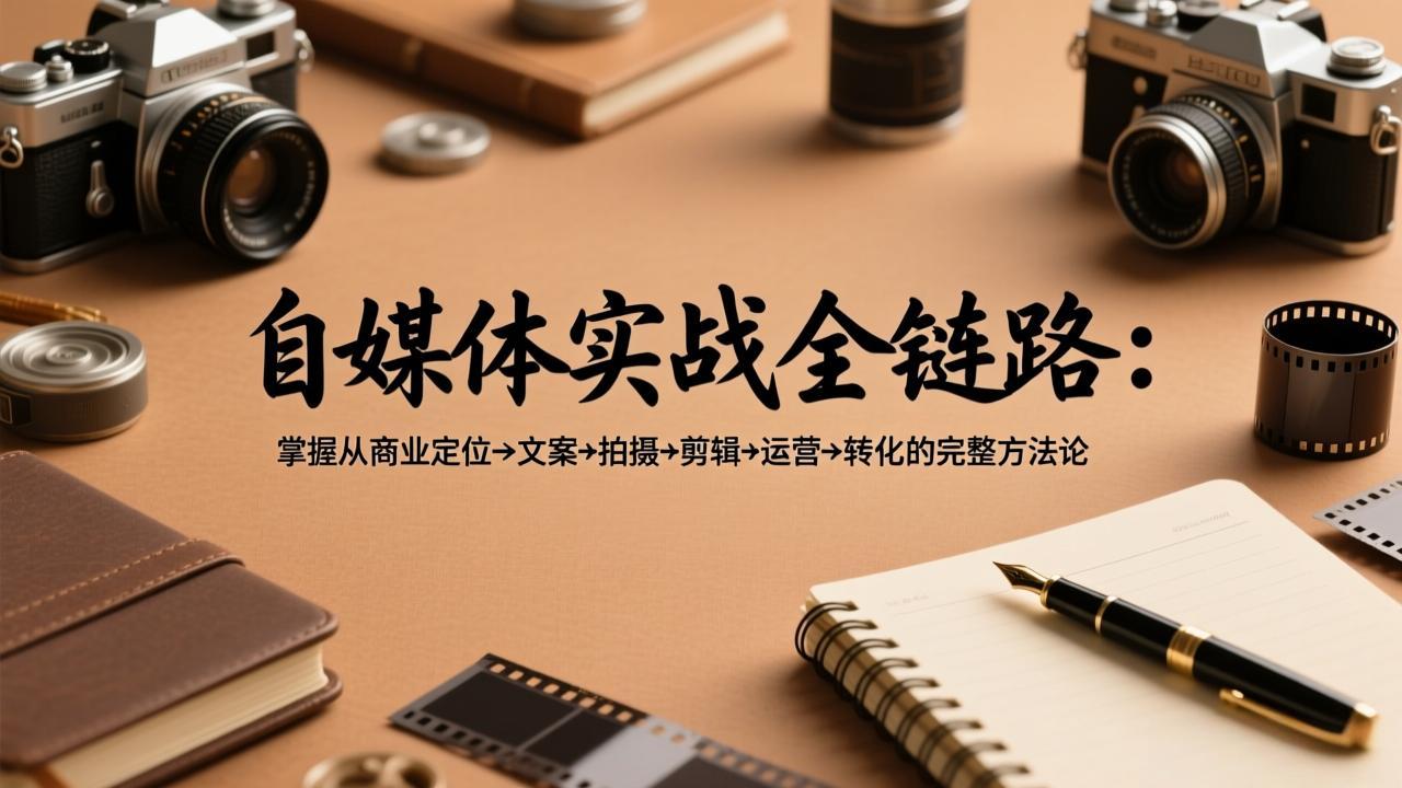 （17586期）自媒体实战全链路：掌握从商业定位→文案→拍摄→剪辑→运营→转化的完整方法论-九节课