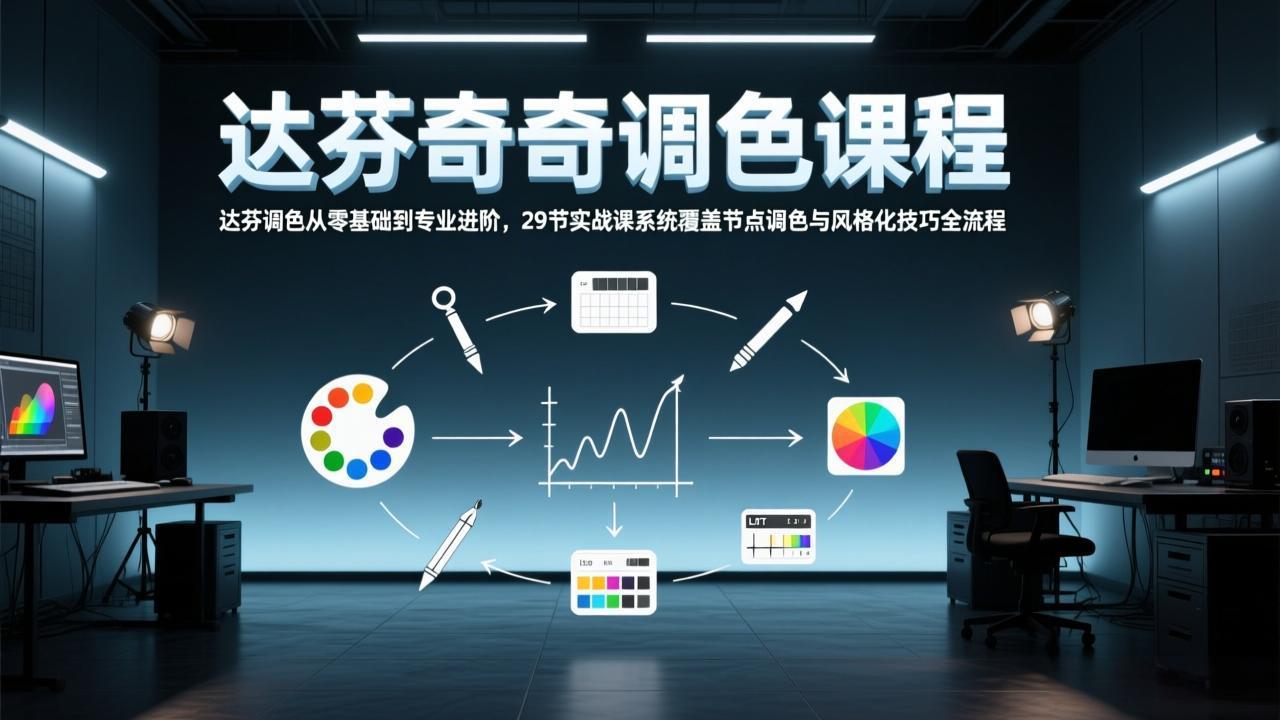 （17484期）达芬奇调色从零基础到专业进阶，29节实战课系统覆盖节点调色与风格化技巧全流程-九节课