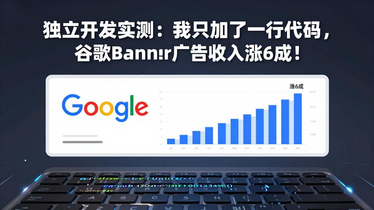 （17574期）付费文章：独立开发实测：我只加了一行代码，谷歌Banner广告收入涨6成！-九节课