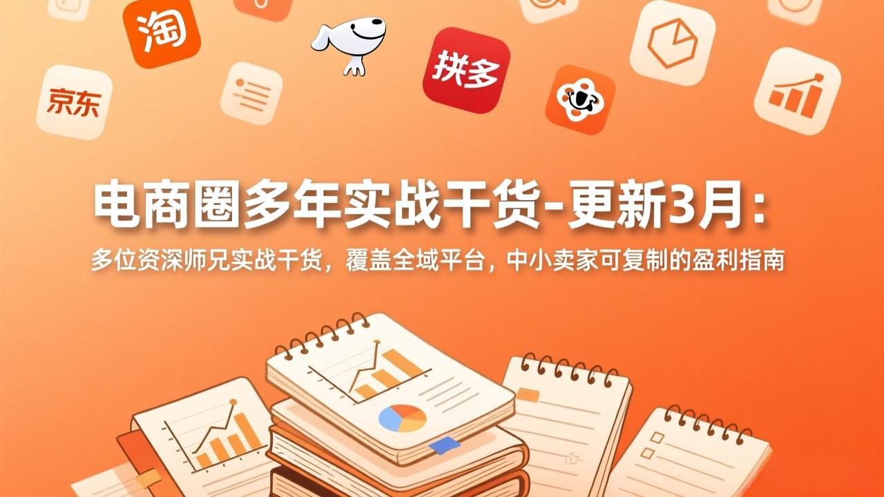 （17576期）电商圈多年实战干货-更新3月：多位资深师兄实战干货，覆盖全域平台，中小卖家可复制的盈利指南-九节课
