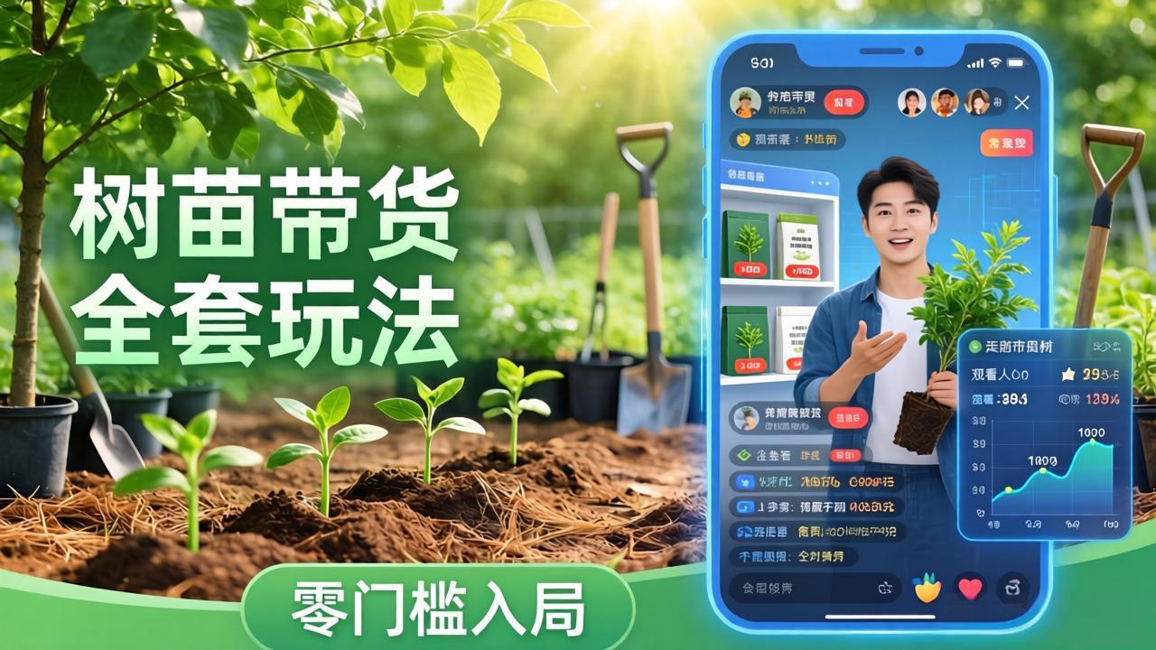 （17729期）视频号AI树苗带货全套玩法：零门槛入局，掌握豆包、千问等AI工具制作树苗视频的全套流程-九节课